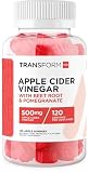 TransformHQ Apple Cider Vinegar Gummies (120 Servings, 500mg Per Serving) - Gluten Free, Non-GMO