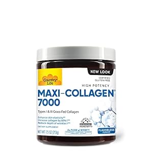 Country Life Maxi-Collagen Powder, 0.2lbs, Certified Gluten Free
