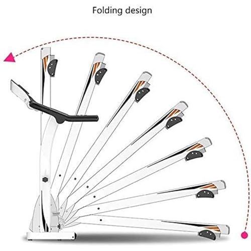 Image of Home Folding Treadmill with Incline, Electric Treadmill Machine with Heart Rate Monitor 3 Level Manual Incline Speakers Auto Lube Pulse Exercise Machines