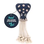 Fuzzl Eco Leather Otto Octopus Natural and Tough Dog Toys - Long Lasting Chew Toys for Aggressive Chewers - Strong Dog Toy for Dogs and Puppy