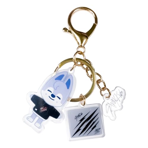 BJPERFMS Portachiavi Skzoo, Stray Kids Keychain, Kawaii Kpop Straykids Gadget Regalo per Wolf Chan Fans