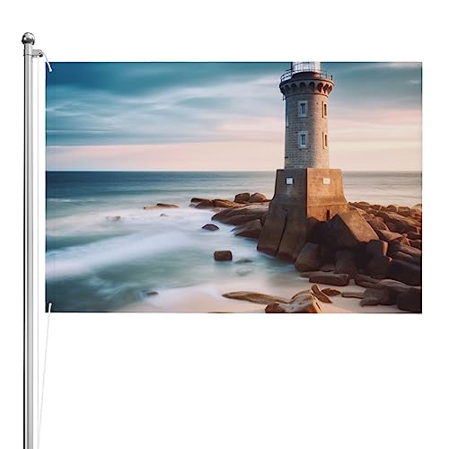 Drapeau de phare de plage double face 1,2x1,8 m pour décoration de jardin