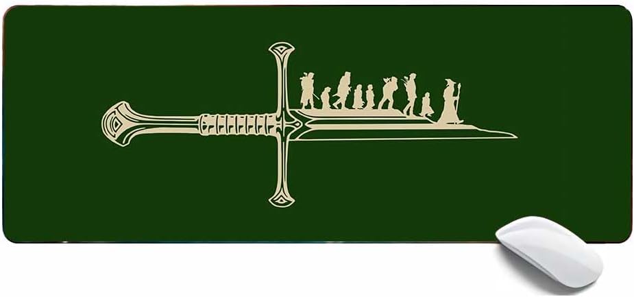 Large Gaming Mouse Pad 80x30cm – Oversized Desk Mat with Smooth Surface, Rubber Base & Fantasy Map Design for Office and Gaming Setup