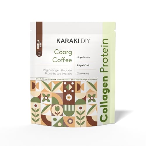 Image of Vegan Collagen Protein Powder | Coorg Coffee - Mocha Melt Flavour | Pack of 2 x 675g | 30 Days Supply | 28g Protein per Serving | 6000mg Collagen Peptides, BCAA & Essential Amino Acids | UNISEX