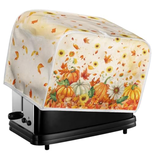 Image of Autumn Pumpkin 4 Slice Toaster Cover Fall Decor