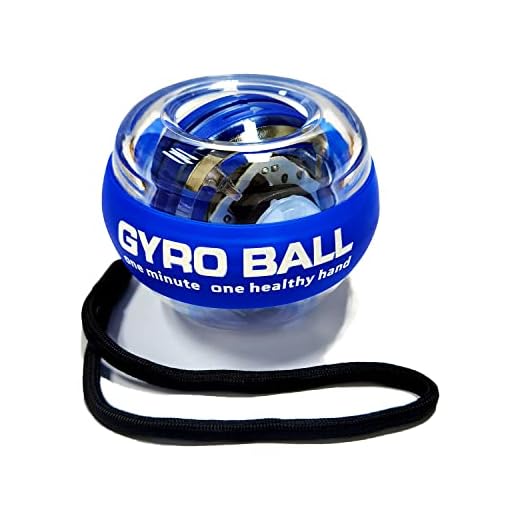 EXBEPE Bola de giro de partida automática, centro de bola de metal, treinador de antebraço e fortalecedor de pulso de mão autoluminoso para exercícios articulares e músculos