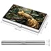 VstaDank Golden Bird Business Card Holder Fashion Aluminum Alloy Flip Cover Credit Card Holder High End Professional Name Cards Case Exquisite Pocket Metal Cards Holder for Work