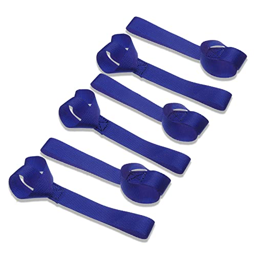 6 Pack Soft Loop Tie Down Straps, 1100 Lbs Load Capacity, Heavy Duty Tie Down Loops For Securing Atv Utv Motorcycles Scooters Dirt Bikes Lawn Garden Equipment (Blue) #TOP18