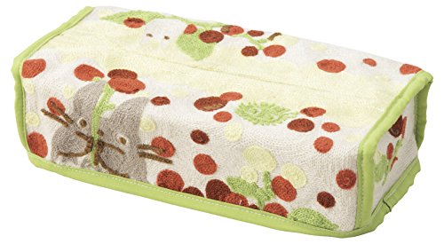 丸眞 ティッシュケース・ホルダー ジブリ となりのトトロ H7×W25.5×D13cm 木の実の森 チェーンステッチ刺繍 1145005900