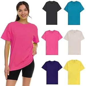BILLIONHATS 6 Pack Womens Cotton T-...