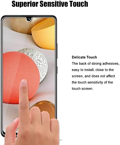 UZWZW 3 Pack For Samsung Galaxy A42 5G Tempered Glass Screen Protector, 9H Hardness, 2.5D, Anti Scratch, HD Clear
