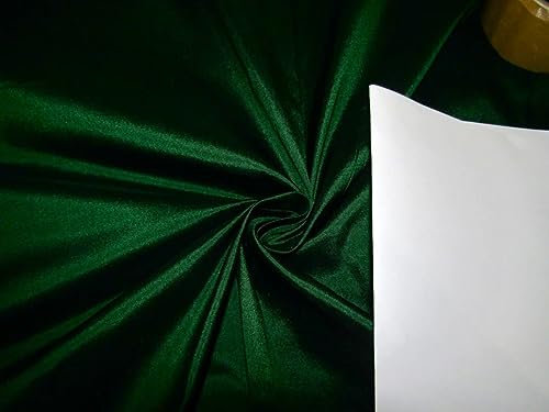 Tissu Dupioni pure soie vert brillant : structure rigide et reflets lumineux changeants DUP380