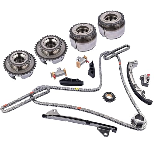 Koomaha Timing Chain Tensioner Sprocket Gear Kit Replacement for 2007-2016 Toyota Highlander Camry RAV4 Lexus ES350 3.5L Part# 13080-31010, 13050-31170, 13506-0P011, 13560-0P010
