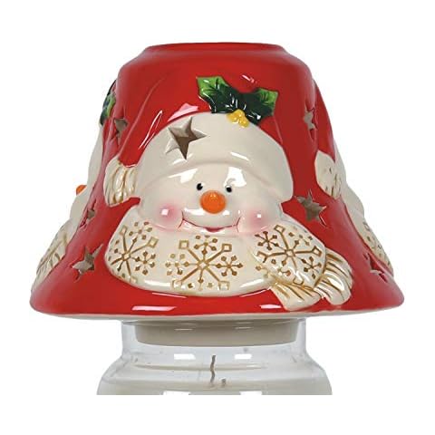 Aroma Jar Candle Lamp Shade with Snowman Design Cover