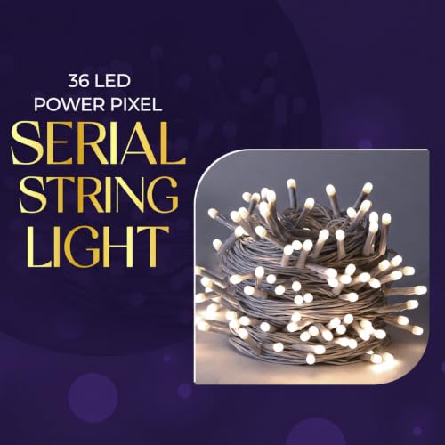 Image of Lexton 36 LED Power Pixel Serial String /Fairy Light | Plug Sourced | Suitable for Home & Outdoor Decoration, Diwali, Christmas, Ramadan, Wedding, Party, Festival (Pack of 2, White)