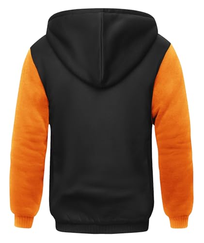 Image of SCODI Hoodies for Men Heavyweight Fleece Sweatshirt Zip Up Thick Jacket