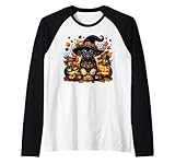 Photo Gallery cute pug halloween and fall graphic for dog lover pug mom maglia con maniche raglan Photo Gallery cute pug halloween and fall graphic for dog lover pug mom maglia con maniche raglan