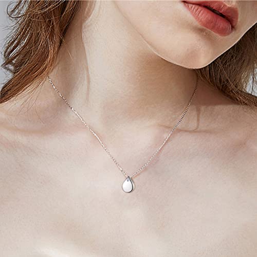 925 Sterling Silver Urn Cremation Ashes Memorial Keepsake Teardrop Eternity Memorial Pendant Mom Dad Jewelry for Women2