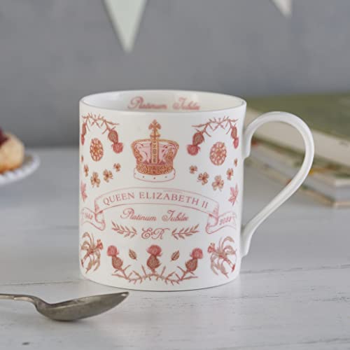 Queen Elizabeth II Jubilee Tea Cup | Bone China Mugs | London Souvenirs & British Gifts | Tea Cup Set | Small Tea Cups & Aesthetic Mugs | London Souvenirs Gifts | Small Coffee Mug