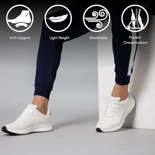 SHAPECRUNCH Men's Arch Support Shoes White - Image 4