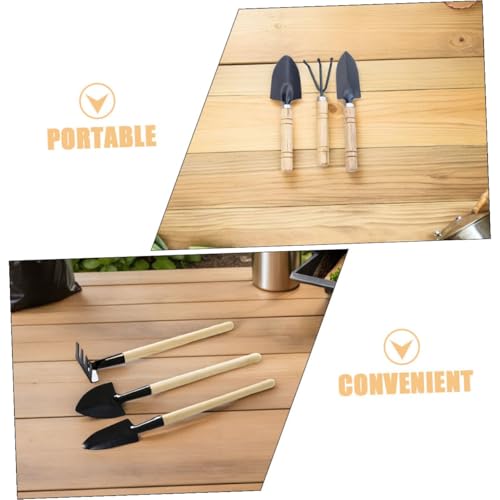 Set de herramientas de jardinería Kisangel 9 piezas miniatura 3