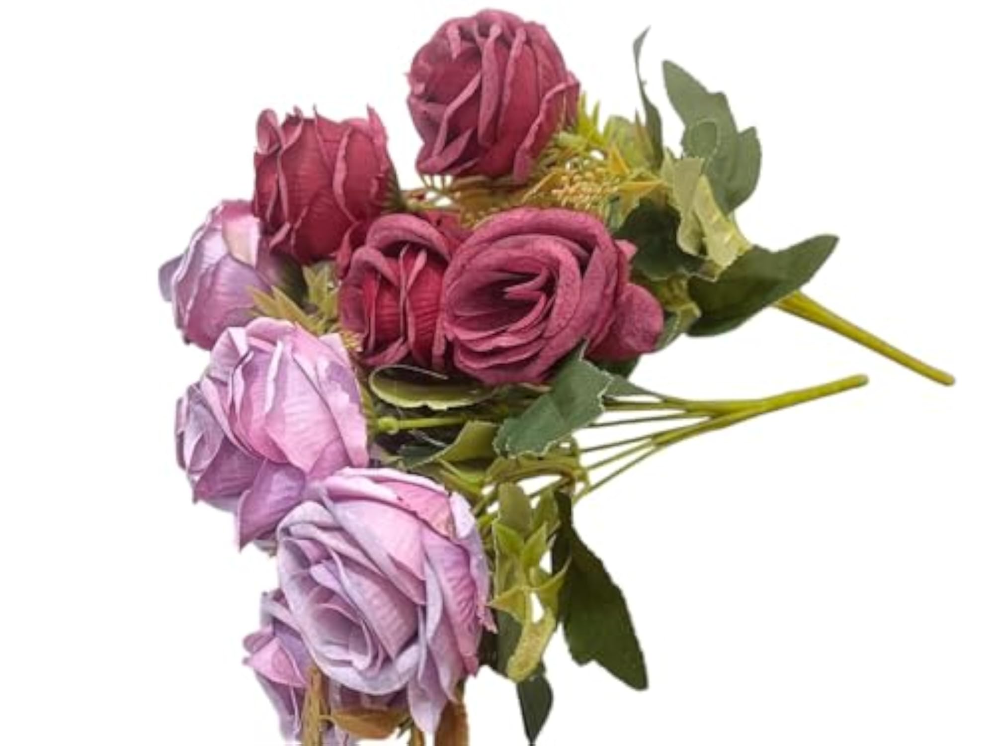 2Pcs Artificial Rose Flowers Bunch for Vase Home Decoration