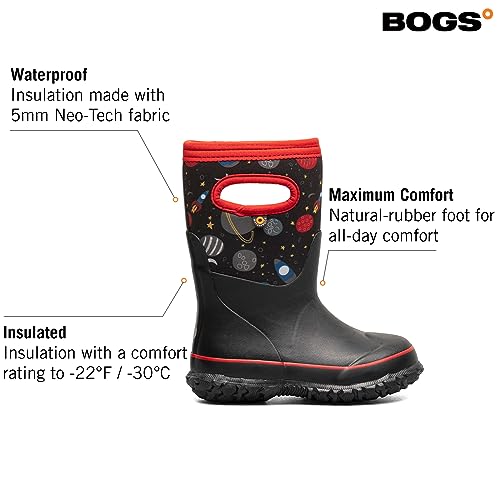 Image of BOGS Grasp Kids Waterproof Rain Boots, Insulated Winter Snow Boots