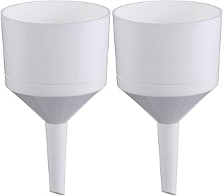 Baluue Plastic Funnel 2Pcs Plastic Buchner Funnels Paper Filtering Funnels for Laboratory Scientific Kitchen 70mm Plastic Flasks