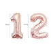 12th Birthday Decorations for Girls，Rose Gold 12 Birthday Party Decoration for Her，Rosegold Balloons Decoration for Girls Women 12th Birthday Party Supplies