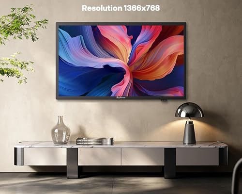 Image of SYLVOX Smart RV TV, 19 inch 12 Volt TVs for RV Camper DC /AC Powered HDTV, Compatible with Google OS, Support Download APPs, Google Assistant, Bluetooth WiFi, 9-32V Wide Voltage Protection