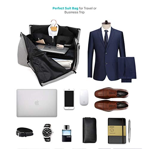 ComfyDegree Travel Garment Storage Bag, Carry on Convertible Multipurpose Duffel Bag, Breathable Suit Carrier Bag Organiser, Waterproof Overnight Luggage for Men/Women Weekend Flight Travel Organiser