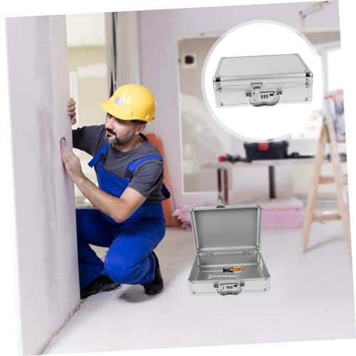 Portable Organizer Case with Password Lock Lightweight Aluminum Storage Briefcase for Outdoor Activities Hiking Camping Fishing and More Durable2