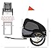 GOWE Aosom Dog Bike Trailer, Pet Bike Wagon with Steel Frame, Hitch Coupler, Quick Release Wheels, Reflectors, Flag, Pet Travel Carrier for Medium Dogs, Black