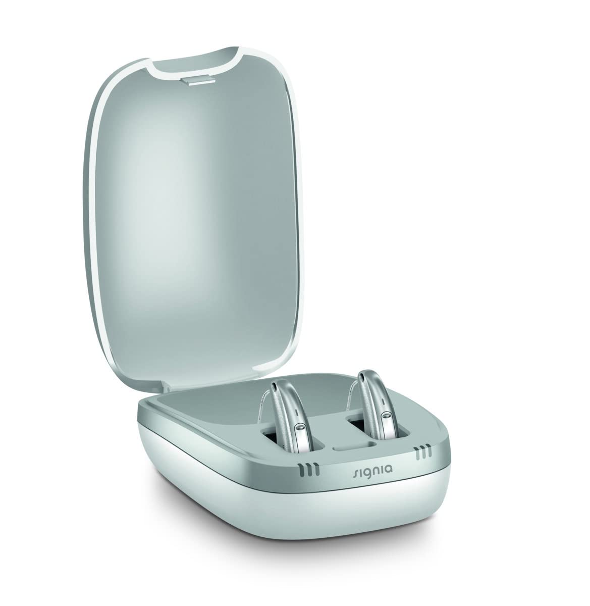 Signia Inductive Charger II with two hearing aids