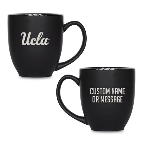 Image of Rico Industries NCAA Primary 15-Oz Personalized Matte Black Bistro Mug - for Hot or Cold Drinks