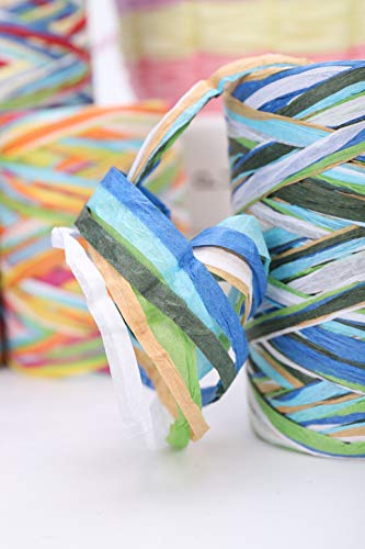 3 Rolls Colored Paper String Raffia Ribbon, 80 M/262 Feet Each, 6 Ply Colored Raffia Paper Strings Packing Twine For Festival Gifts, Gift Wrapping, Diy Decoration And Craft Projects #TOP4