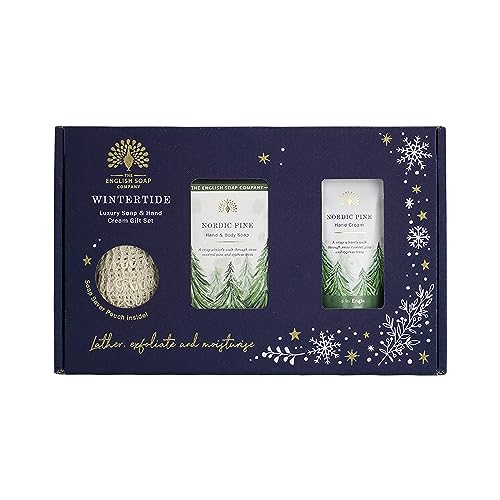 Savon et crème mains pin nordique Wintertide : coffret soin hydratant corps