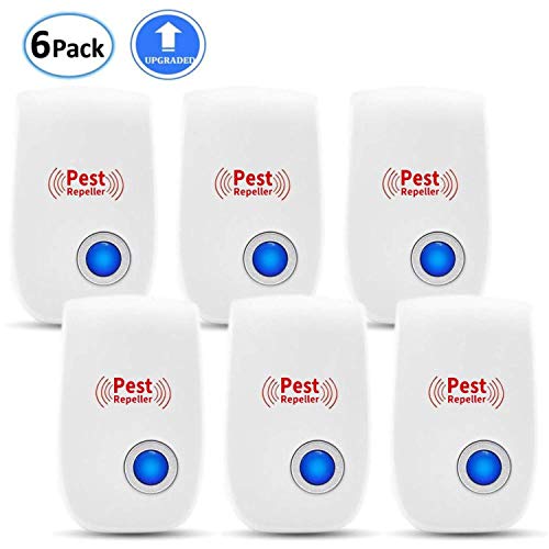 Ultrasonic Pest Repeller 6 Pack, 2020 Ultrasonic Pest Repellent Plug in Pest Control