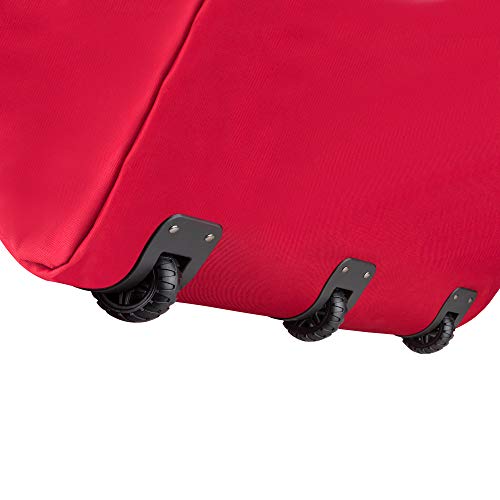 Elf Stor 83-DT5170 Premium Red Rolling Duffel Style Christmas Storage Bag-Holds a 12 Foot Artificial Tree