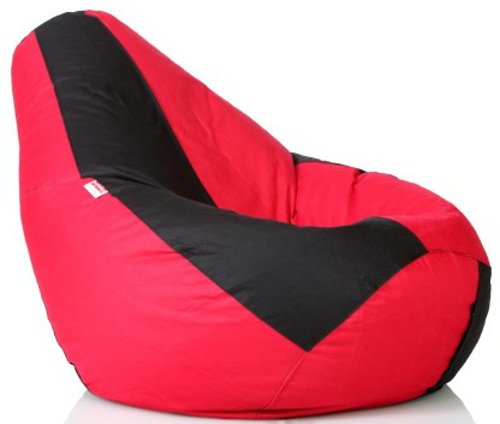Image of Sattva Classic Bean Bag Cover Without Beans XXL Size Dual Colour - Black Pink