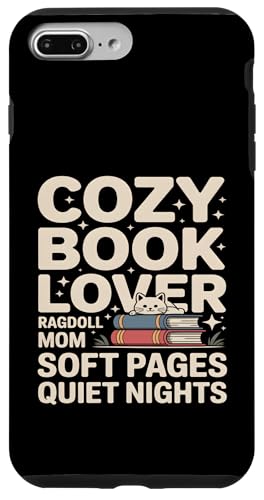 Cozy Book Lover Ragdoll Mom �\�t�g�y�[�W �Â��Ȗ� �X�}�z�P�[�X iPhone 7 Plus/8 Plus �p