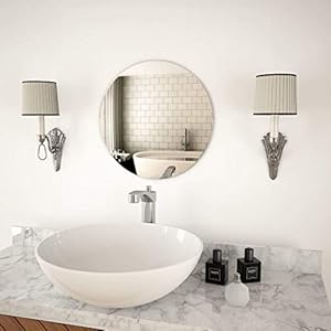 Festnight wandspiegel rond woonkamer | glazen badkamerspiegel | slaapkamer spiegel met schroeven | 40/50/60/70 cm