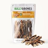 Bully & Bones 6 Inch Savory Beef Jerky Slices (15 Pack) for Dogs. Crafted from cuts of Meat to Stimulate Your Dog’s Taste Buds and Provide a Wholesome Experience. 6” Savory Beef Slices.