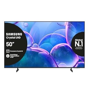 Samsung Smart TV 50'' UE50U7000FUXZT Crystal UHD 4K, Crystal 4K Processor, Per Intrattenimento e Sport, HDR, Motion Xcelerator, Smart Experience, OTS Lite & Adaptive Sound, Metal Stream Design, 2025