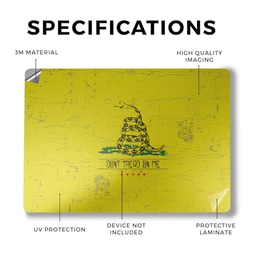 Image of Laptop Skin Compatible with Alienware M18 R2 (2024) - Dont Tread - Premium 3M Vinyl Protective Wrap Decal Cover - Easy to Apply | Crafted in The USA by MightySkins