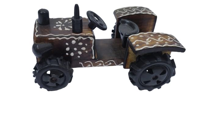 Monkeycrafts Handmade Antique Wooden Movable Tractor Toy Showpiece Farmer Tractor Home Office Decor itme for Kids for Playing Big Size Gift (10 inches) (Tractor White Work) (B0D47GJX65) Amazon Price History, Amazon Price Tracker