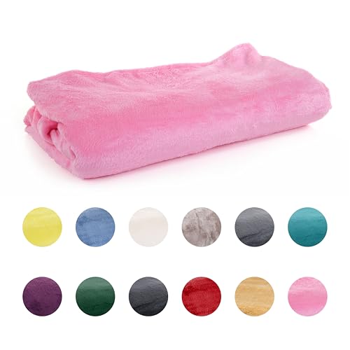 Mintra Home Throw Blanket for Couch, Soft Polyester Fleece Blanket, Cozy Lightweight Fuzzy Fall Décor Throw Blankets for Bed/Bed Cover/Couch Cover, 87” x 108” (XXL, Pink)