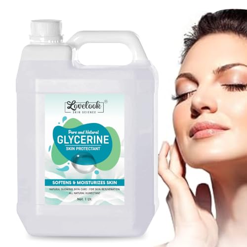 Image of 100% Pure Glycerin 1 Litre | Skin Moisturizer for Face, Hands & Body | Hydrating Liquid for Dry Skin & Hair Care | Multipurpose Beauty Care