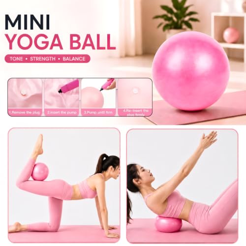 Pilates Kit for Women 20-in-1, Pilates Equipment Set with 14.5"Pilates Ring, Resistance Bands, Pilates Ball, Ankle Weights, Exercise Sliders, Grip Socks & Knee Pads For Yoga, Complete Home Workout Set by PILATES PRO STUDIO - Image 4