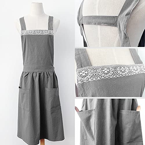 Grembiule in cotone per fiorista, casa del tè, abbigliamento da lavoro, cameriera, caffetteria, cameriera, pasticceria, cuoco, grembiule (verde chiaro)